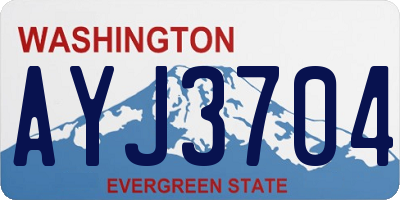 WA license plate AYJ3704