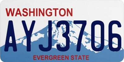 WA license plate AYJ3706