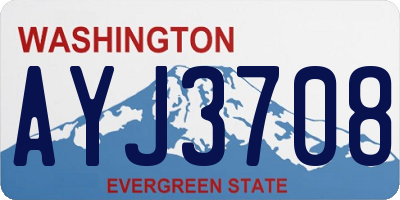 WA license plate AYJ3708
