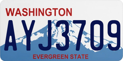 WA license plate AYJ3709