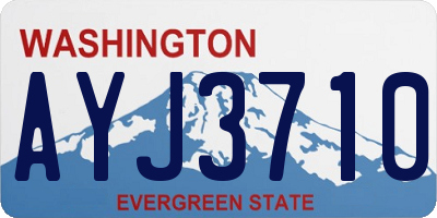 WA license plate AYJ3710