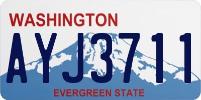 WA license plate AYJ3711
