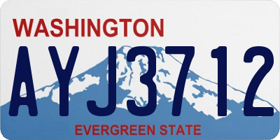WA license plate AYJ3712