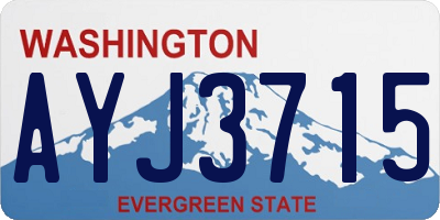 WA license plate AYJ3715