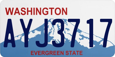 WA license plate AYJ3717