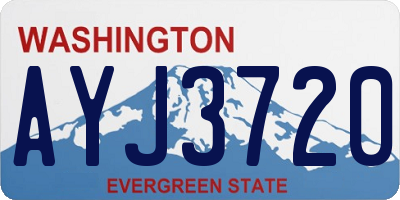 WA license plate AYJ3720