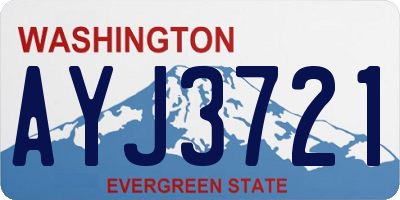 WA license plate AYJ3721