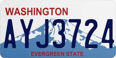 WA license plate AYJ3724