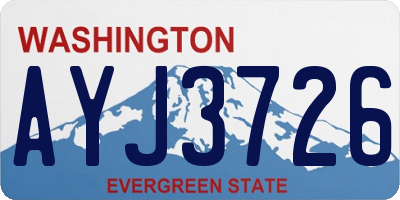 WA license plate AYJ3726