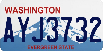 WA license plate AYJ3732