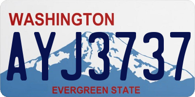 WA license plate AYJ3737
