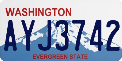WA license plate AYJ3742