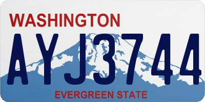 WA license plate AYJ3744