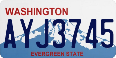 WA license plate AYJ3745