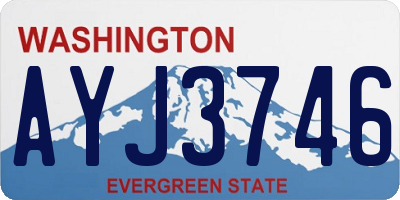 WA license plate AYJ3746