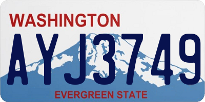 WA license plate AYJ3749