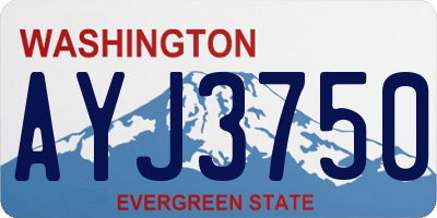 WA license plate AYJ3750