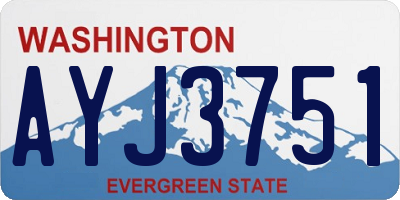 WA license plate AYJ3751