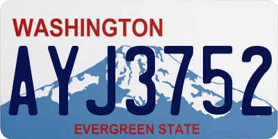 WA license plate AYJ3752