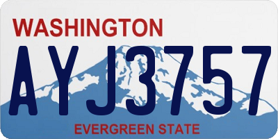 WA license plate AYJ3757