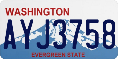 WA license plate AYJ3758