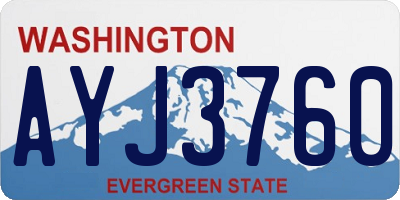 WA license plate AYJ3760