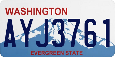 WA license plate AYJ3761
