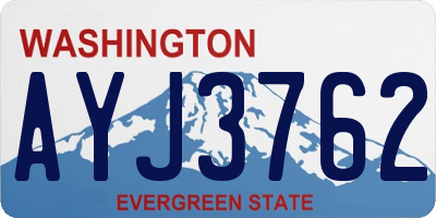 WA license plate AYJ3762