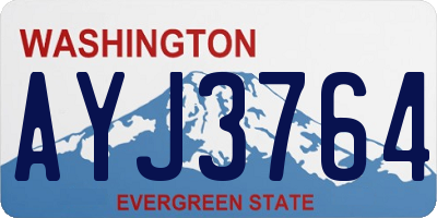 WA license plate AYJ3764