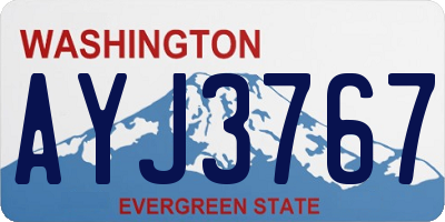 WA license plate AYJ3767