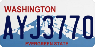 WA license plate AYJ3770