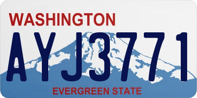 WA license plate AYJ3771