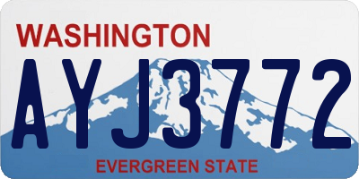 WA license plate AYJ3772