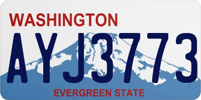 WA license plate AYJ3773