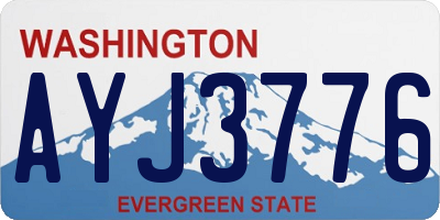 WA license plate AYJ3776