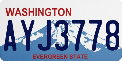 WA license plate AYJ3778