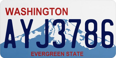 WA license plate AYJ3786