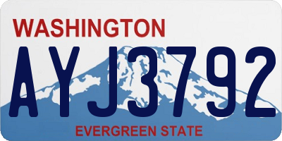 WA license plate AYJ3792