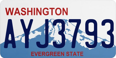 WA license plate AYJ3793