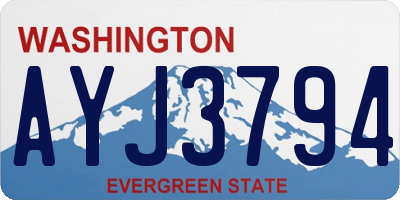 WA license plate AYJ3794