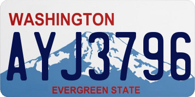 WA license plate AYJ3796