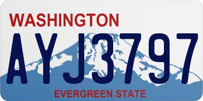 WA license plate AYJ3797