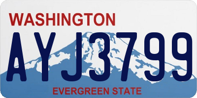 WA license plate AYJ3799