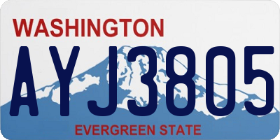 WA license plate AYJ3805