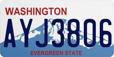 WA license plate AYJ3806