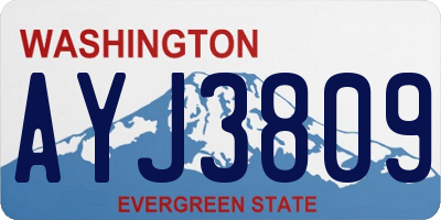 WA license plate AYJ3809