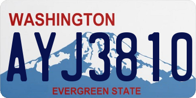 WA license plate AYJ3810