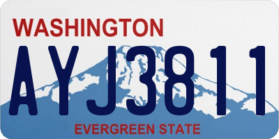 WA license plate AYJ3811