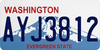 WA license plate AYJ3812