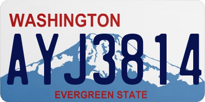 WA license plate AYJ3814